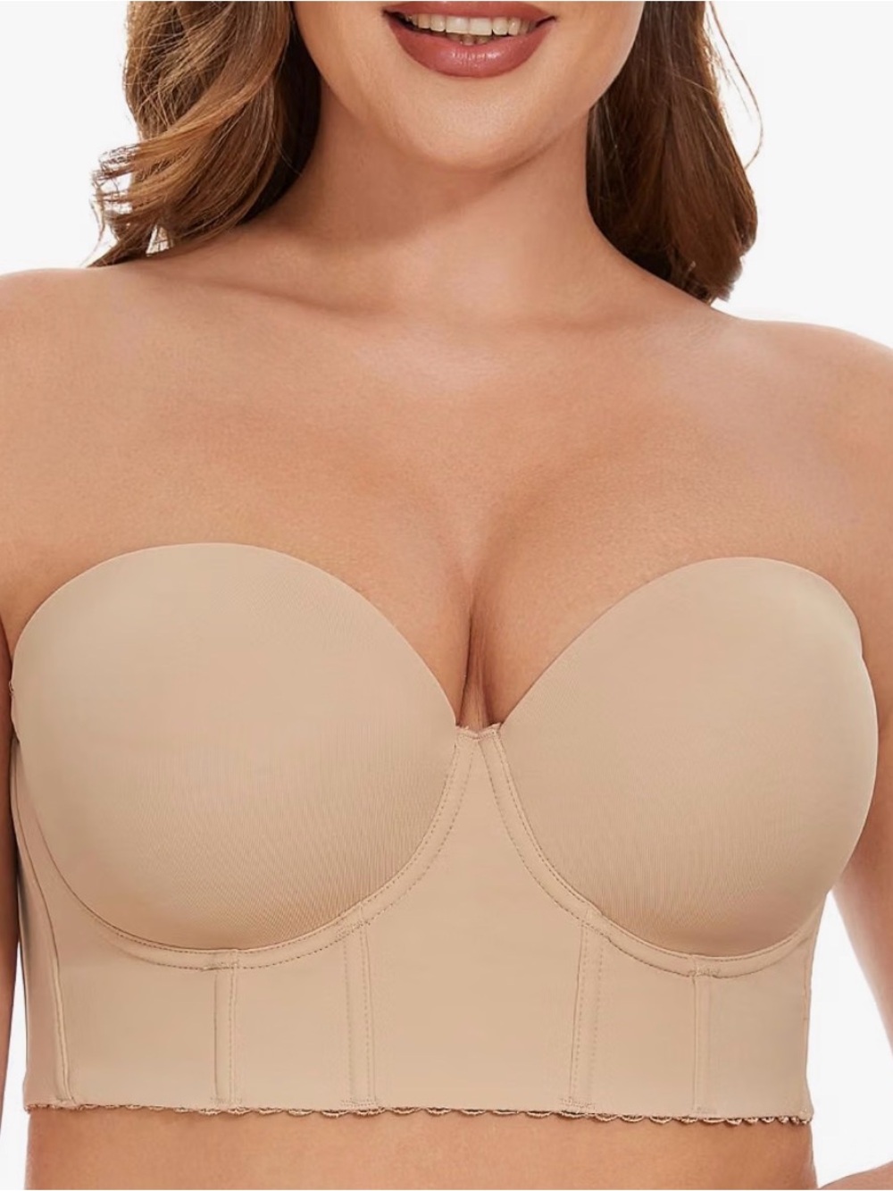 Strapless Longline Convertible Bra - Nude